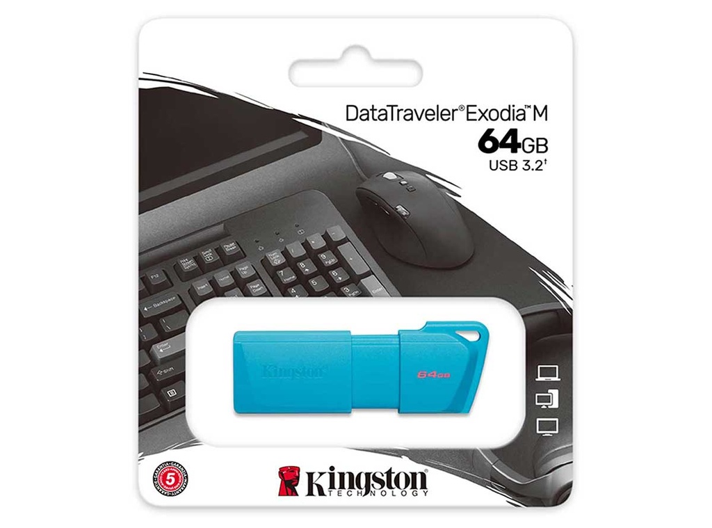 USB 64GB Kingston DataTraveler Exodia Turquesa 3.2