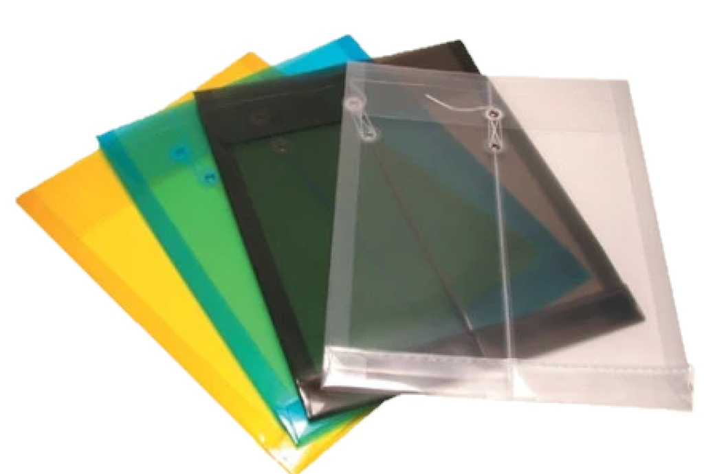 Paquete C/4 Sobre Plastico Carta Acme Vertical c/Hilo 115-A4V