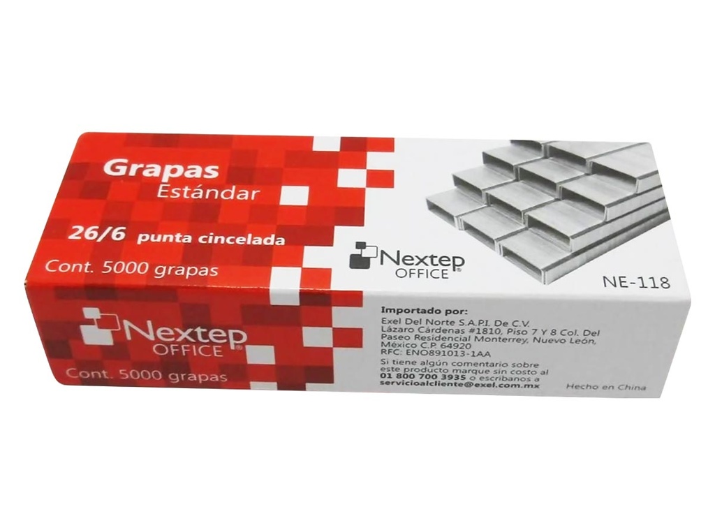 ​Grapas Estándar 26/6 C/5000 NE-118 Nextep M:100 (copia)