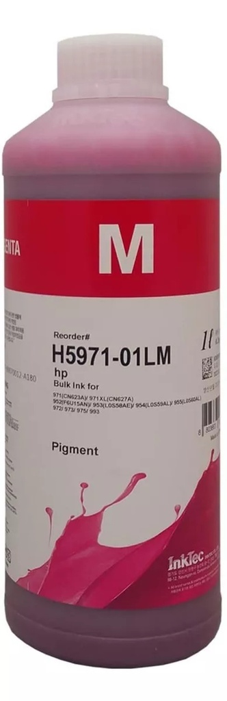 ​Tinta Inktec H5971 Magenta Pigmentada Comp. Hp 1 L.