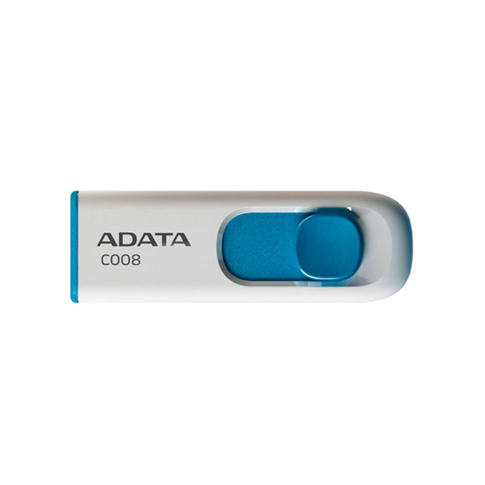 USB 64GB Adata C008 Blanco Con Azul 2.0