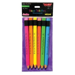 [PAQ6-0006NEON] Lápiz Baco Teacher Colores Neon (copia)