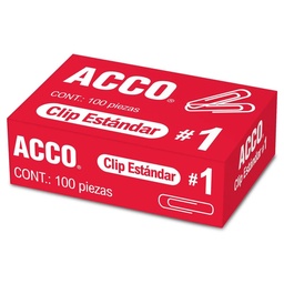 [PAQ8-P1650] Clip Acco Estandar # 1 Caja c/100 Piezas (copia)