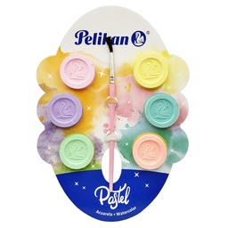[PAQ10-7501015205419] Paquete C/10 Acuarela Pelikan Pastel Cartón C/6 colores