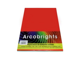 [7501585511606] Hoja Color Carta Paq.C/100 6 Colores Arcobrights