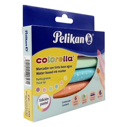 [7501015206171] Marcador Agua Pelikan Colorella Colores Pastel C/6